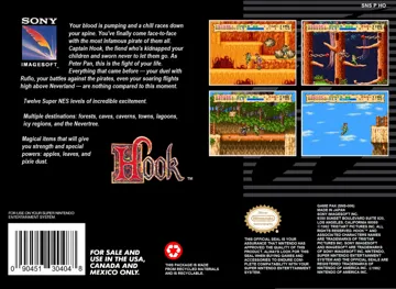 Hook (USA) (Beta) box cover back